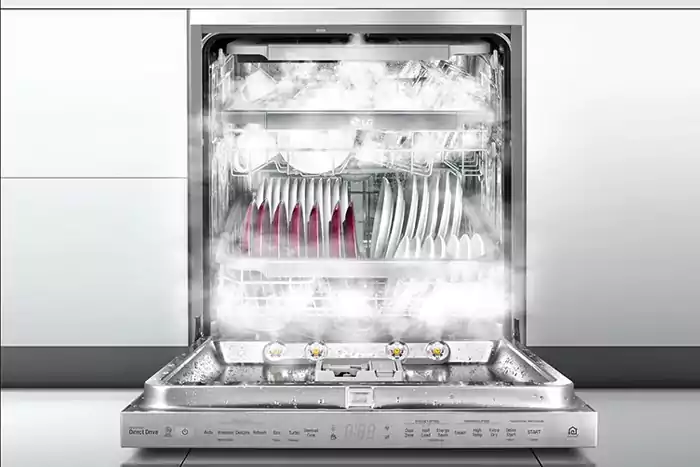 آبگیری نکردن ماشین ظرفشویی ال جی